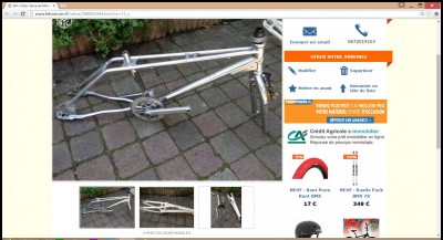 un kit haro master +pedalier 3 pieces +un cadre generix uzy pour 30 euros only